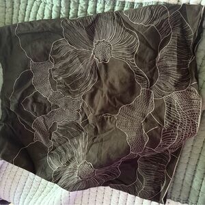 Ann Taylor Chocolate Floral Midi Skirt